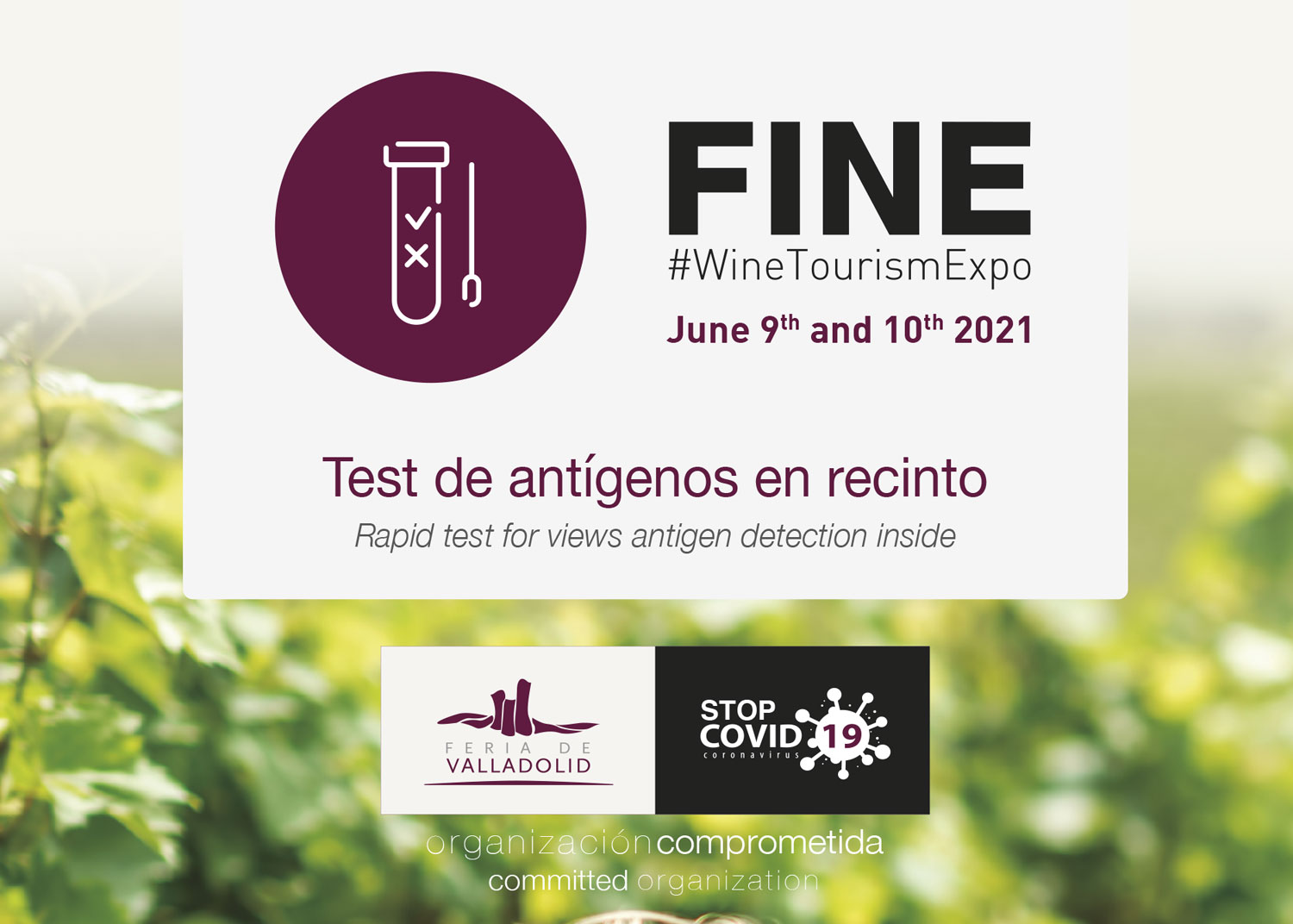 Fine #WineTourismExpo | test de antígenos