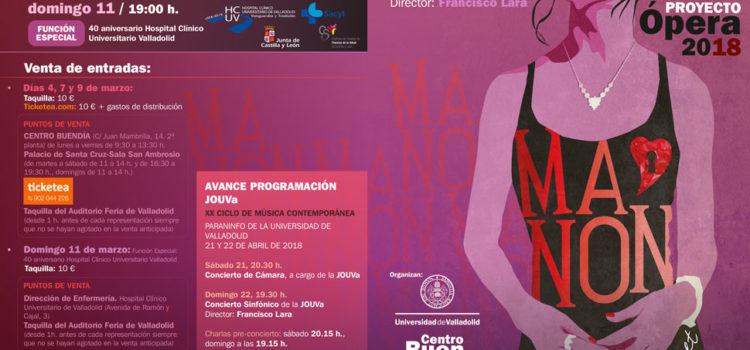 Proyecto Ópera 2018: Manon de J. Massenet